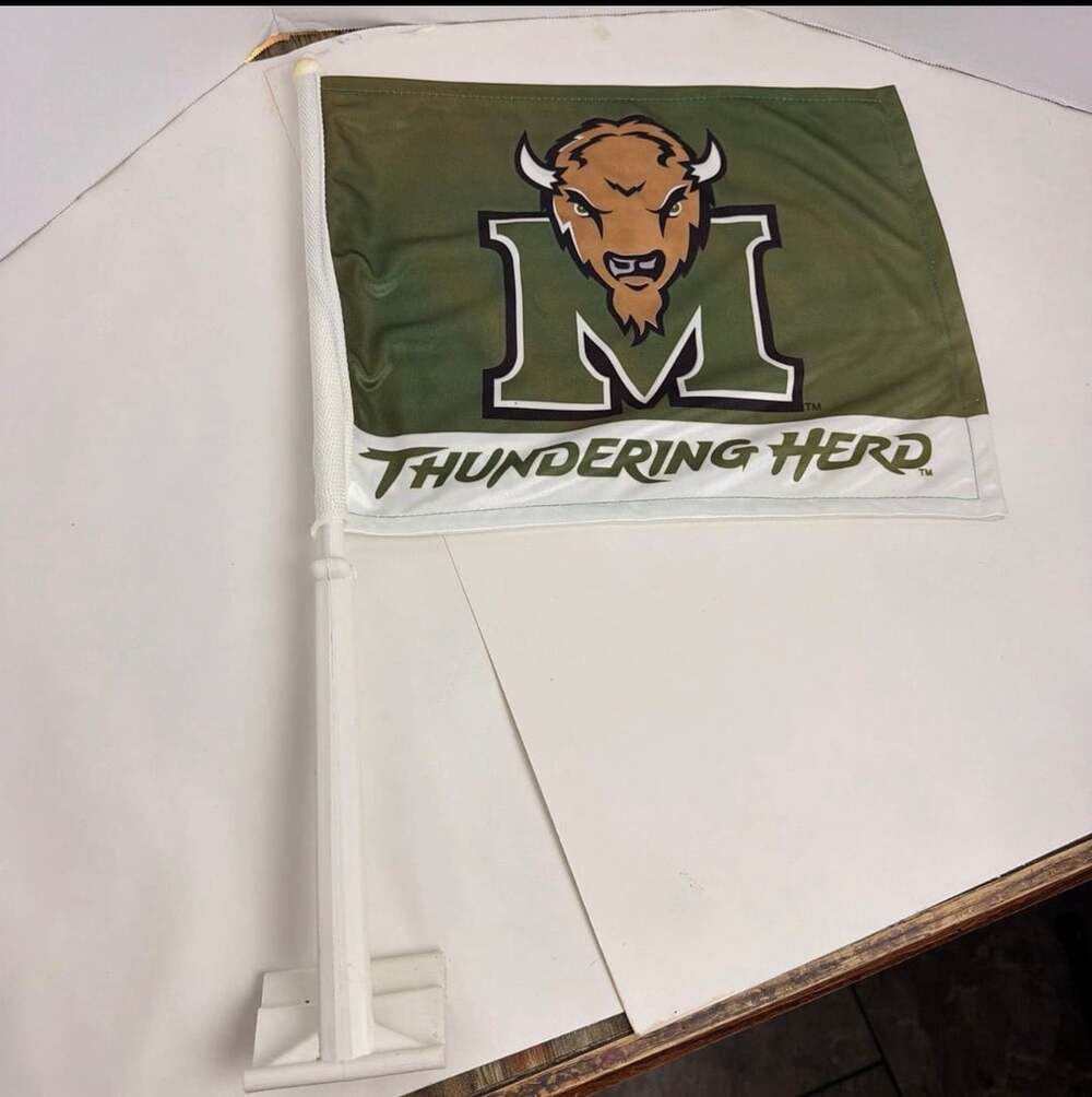 Marshall University Thundering Herd Car Window Flag